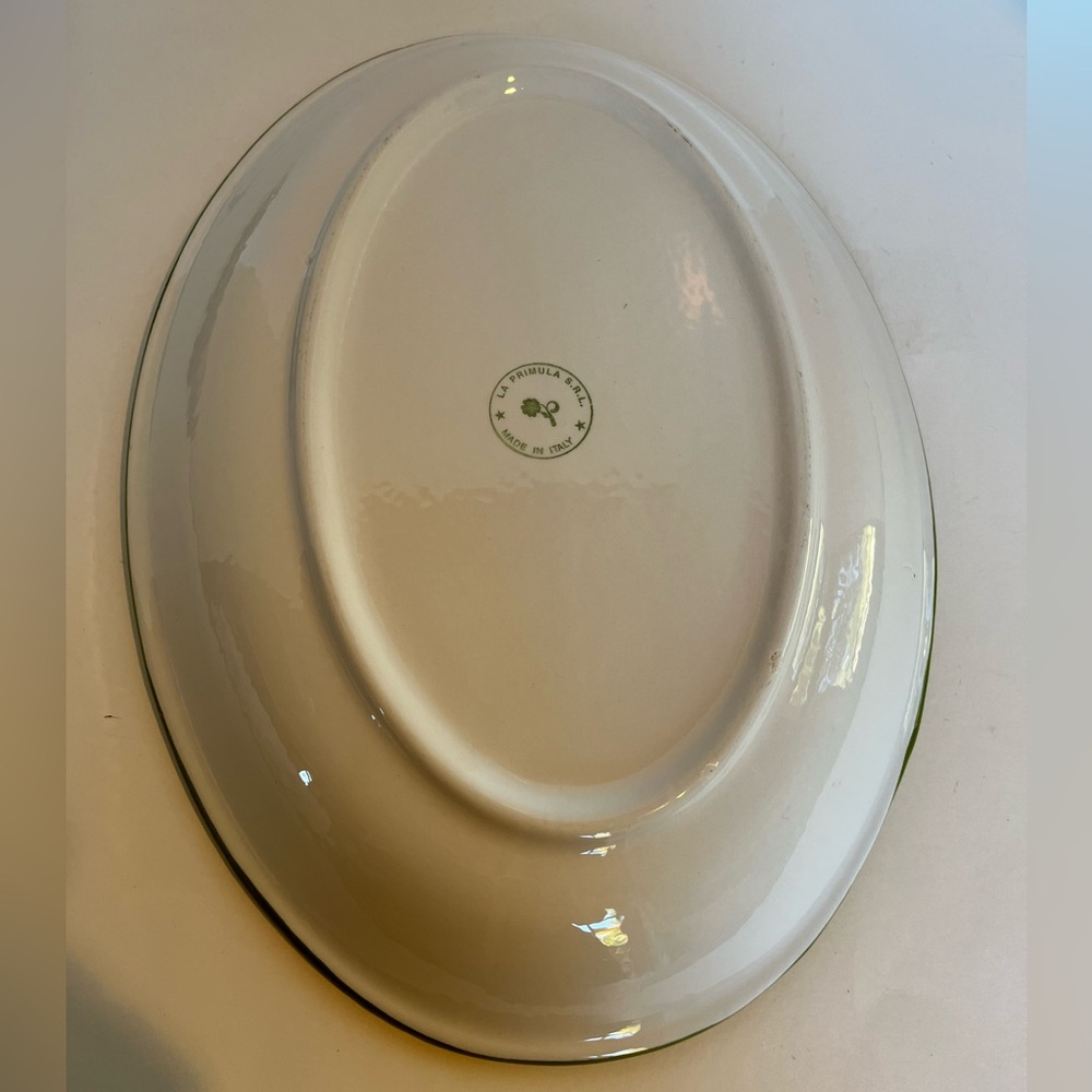 Vintage Italian Large Ceramic Bowl/Platter Featuring a Botanical Illustration - Picture 7 of 9